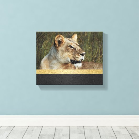 Leo Okavango Delta Botswana Leinwanddruck (Insitu (Holzboden))