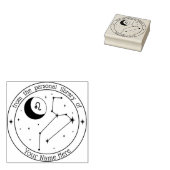 Leo Personalisiert Zodiac Book Briefmarke Gummistempel (Stempel)