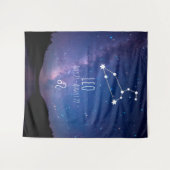 Leo | Personalisierte Astrologie Wandteppich (Vorderseite (Horizontal))