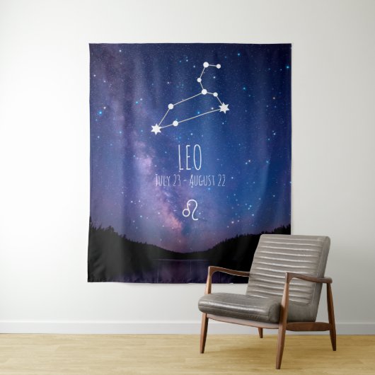 Leo | Personalisierte Astrologie Wandteppich (Beispiel)