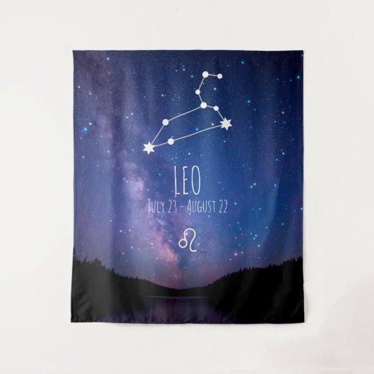 Leo | Personalisierte Astrologie Wandteppich (Vorderseite)