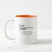 Leo, personalisierte Bezeichnung für Jungen Zweifarbige Tasse (Links)