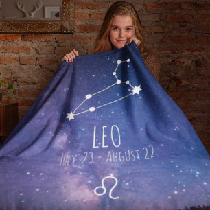 Leo Personalisierte Sternbilder Fleecedecke