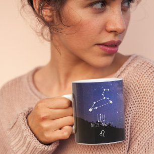 Leo   Personalisierte Sternbilder Kaffeetasse