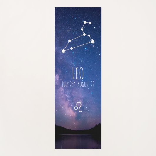 Leo | Personalisierte Zodiac Astrologie Yoga Mat Yogamatte (Vorderseite)