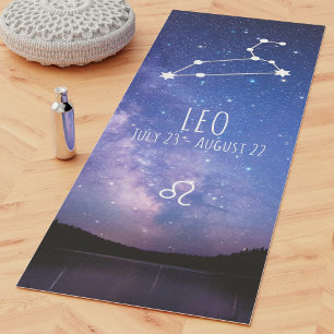Leo Personalisierte Zodiac Astrologie Yoga Mat Yogamatte
