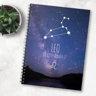 Leo   Personalisiertes Zodiac Constellation Notebo Notizblock