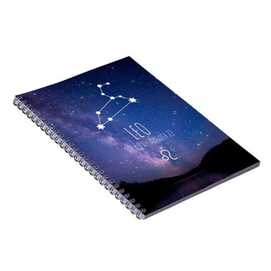 Leo | Personalisiertes Zodiac Constellation Notebo Notizblock (Rechte Seite)