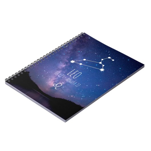 Leo | Personalisiertes Zodiac Constellation Notebo Notizblock (Linke Seite)