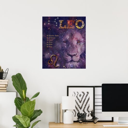 Leo ♌ Poster (anpassbar) (Heimbüro)