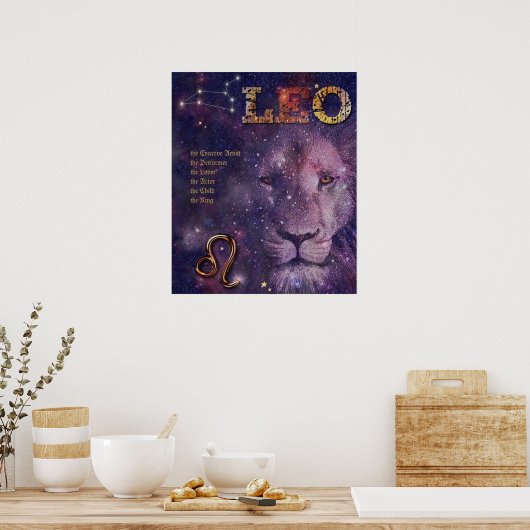 Leo ♌ Poster (anpassbar) (Küche)