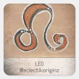 Leo Quadratischer Aufkleber