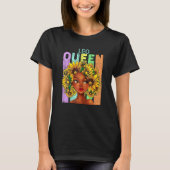 Leo Queen Sunflower Black Girl Natural Hair Woman T-Shirt (Vorderseite)