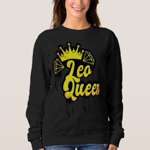 Leo Queen Zodiac signieren Kronenhoroskop Ast Sweatshirt