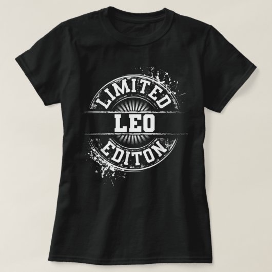 LEO Quote Funny Birthday Personalized Name Gift Id T-Shirt (Design vorne)