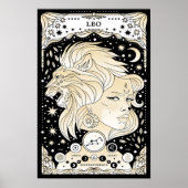 Leo Radiant and Regal - Astrologie Art Poster (Vorne)