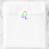 Leo Rainbow Runder Aufkleber (Tasche)