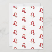 LEO Red Zodiac Astrologie Juli August Hochzeit Einladung (Rückseite)