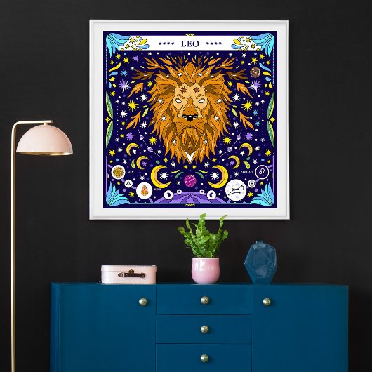 Leo: "Regal Roar" Zodiac Poster