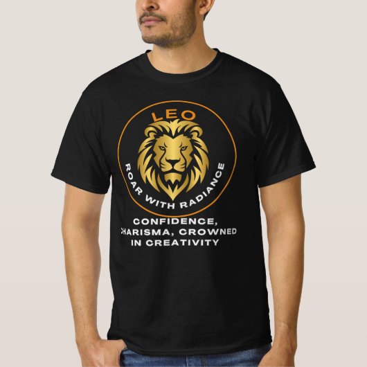 Leo: Roar mit Strahlung T-Shirt (Vorderseite)