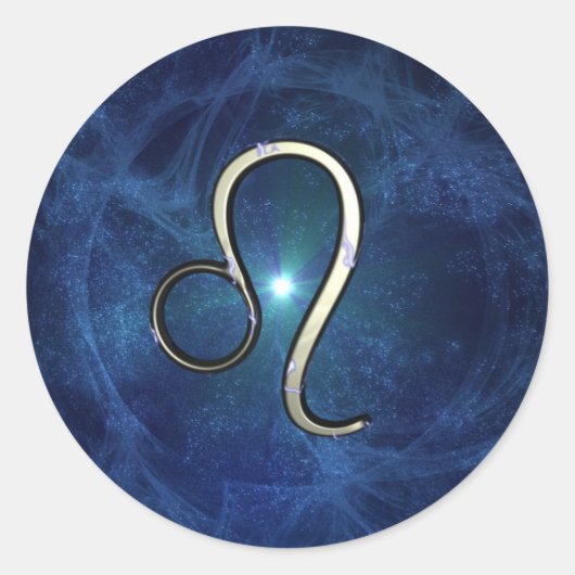 Leo Runder Aufkleber (Vorderseite)