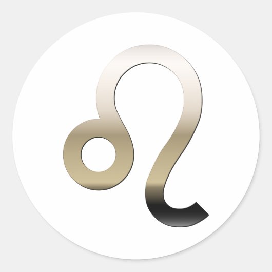 Leo Runder Aufkleber (Vorderseite)