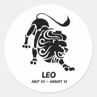 Leo Runder Aufkleber