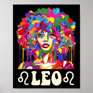 Leo Schwarze Afrikanerin Afroamerikanerin Kunst Ge Poster
