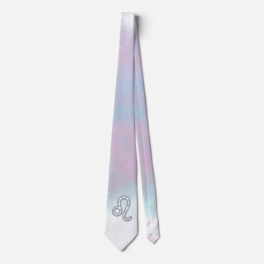 Leo Sign on Pastels Nacre Mutter von Pearl Style Krawatte (Vorderseite)