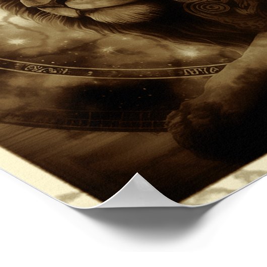 Leo Sign Wall Art Poster (Ecke)