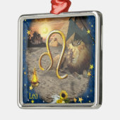 Leo Silbernes Ornament (Links)