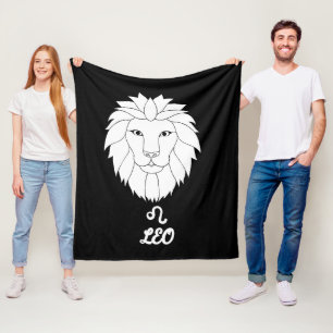 Leo Silhouette Fleece Blanket