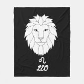 Leo Silhouette Fleece Blanket (Vorderseite)