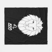 Leo Silhouette Fleece Blanket (Vorderseite (Horizontal))