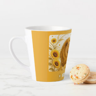 Leo-Sonnenblume Art Nouveau Kleine Latte-Tasse Milchtasse