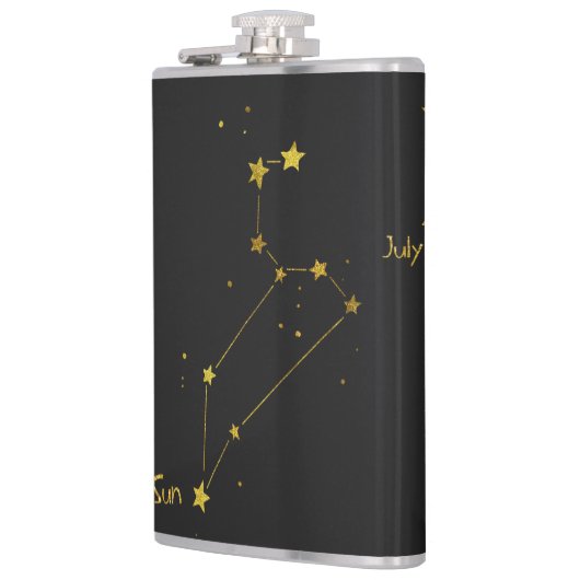 Leo Star Sign Flachmann (Links)