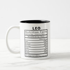 Leo Star Sign Nutrition - Statistiken Zweifarbige Tasse