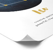 Leo star sign print poster (Ecke)