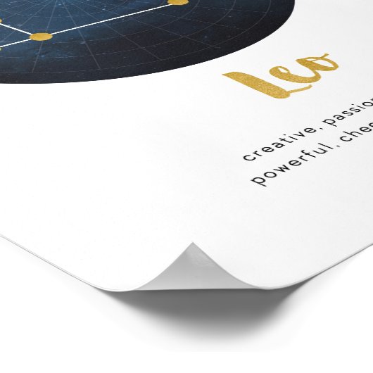 Leo star sign print poster (Ecke)