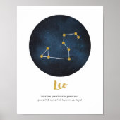 Leo star sign print poster (Vorne)