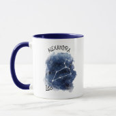 Leo Starry Night Constellation Individuelle Name Tasse (Links)