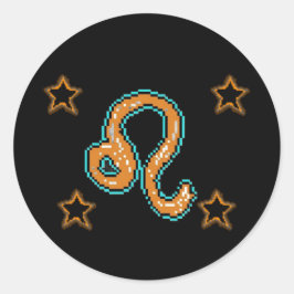 LEO Stars Runder Aufkleber