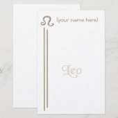 Leo-Stationierung Briefpapier (Vorne/Hinten)