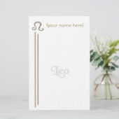 Leo-Stationierung Briefpapier (Stehend Vorderseite)