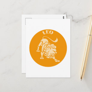 Leo, Sternzeichen, Horoskop, Astrologie Postkarte