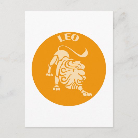 Leo, Sternzeichen, Horoskop, Astrologie Postkarte (Vorderseite)