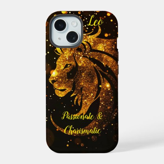 Leo-Sternzeichen iPhone 15 Hülle (Rückseite)