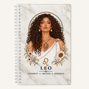 Leo-Sternzeichen-Journal mit Hartcover Notizblock