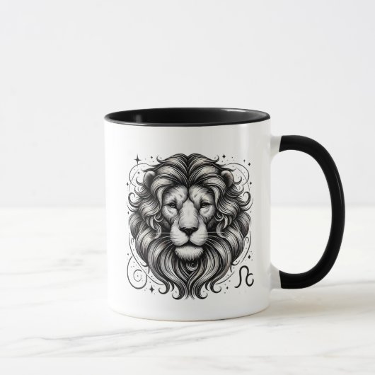 Leo-Sternzeichen-Löwe-Astrologie-Geschenk Tasse (Rechts)