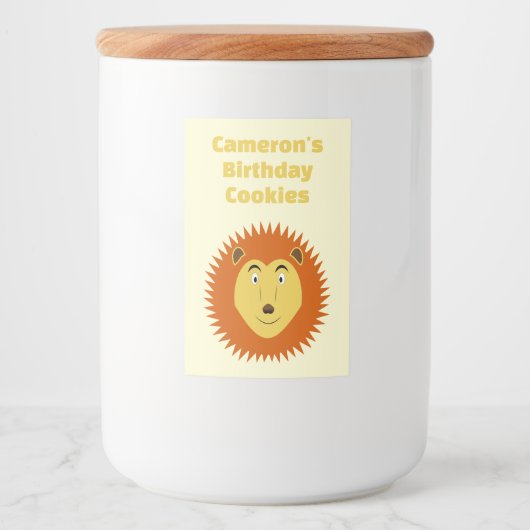 Leo-Sternzeichen Löwe Geburtstag Custom Lebensmitteletikett (Vorderseite)